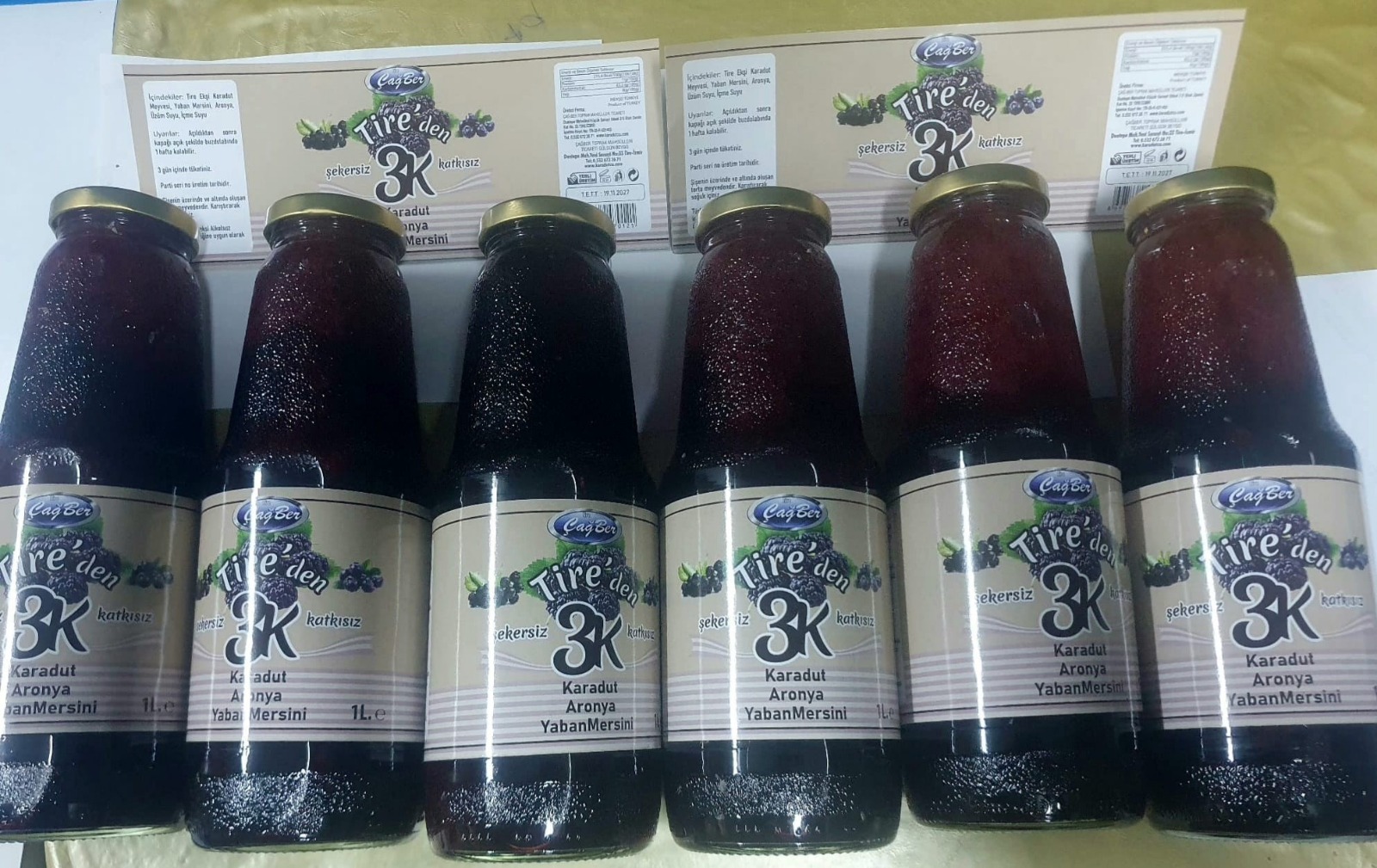 3K Karadut Aronya Yaban Mersini İçecek - 1 Litre